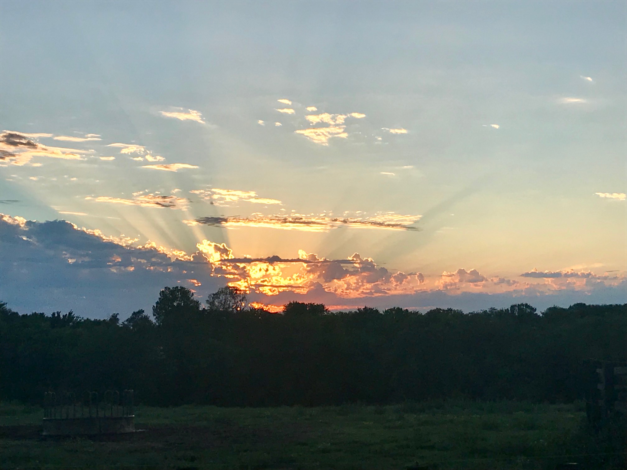 Beautiful sunset at Freedom Hill Stables